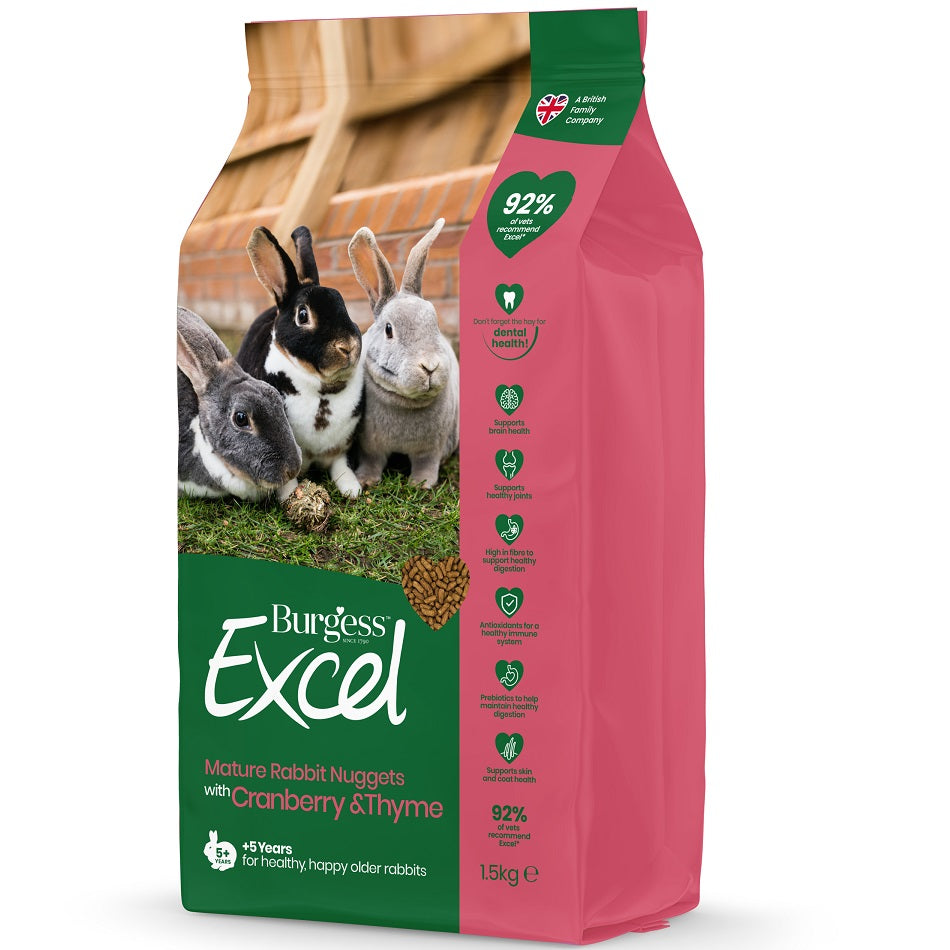 Burgess Excel Mature Rabbit Cranberry 1.5Kg