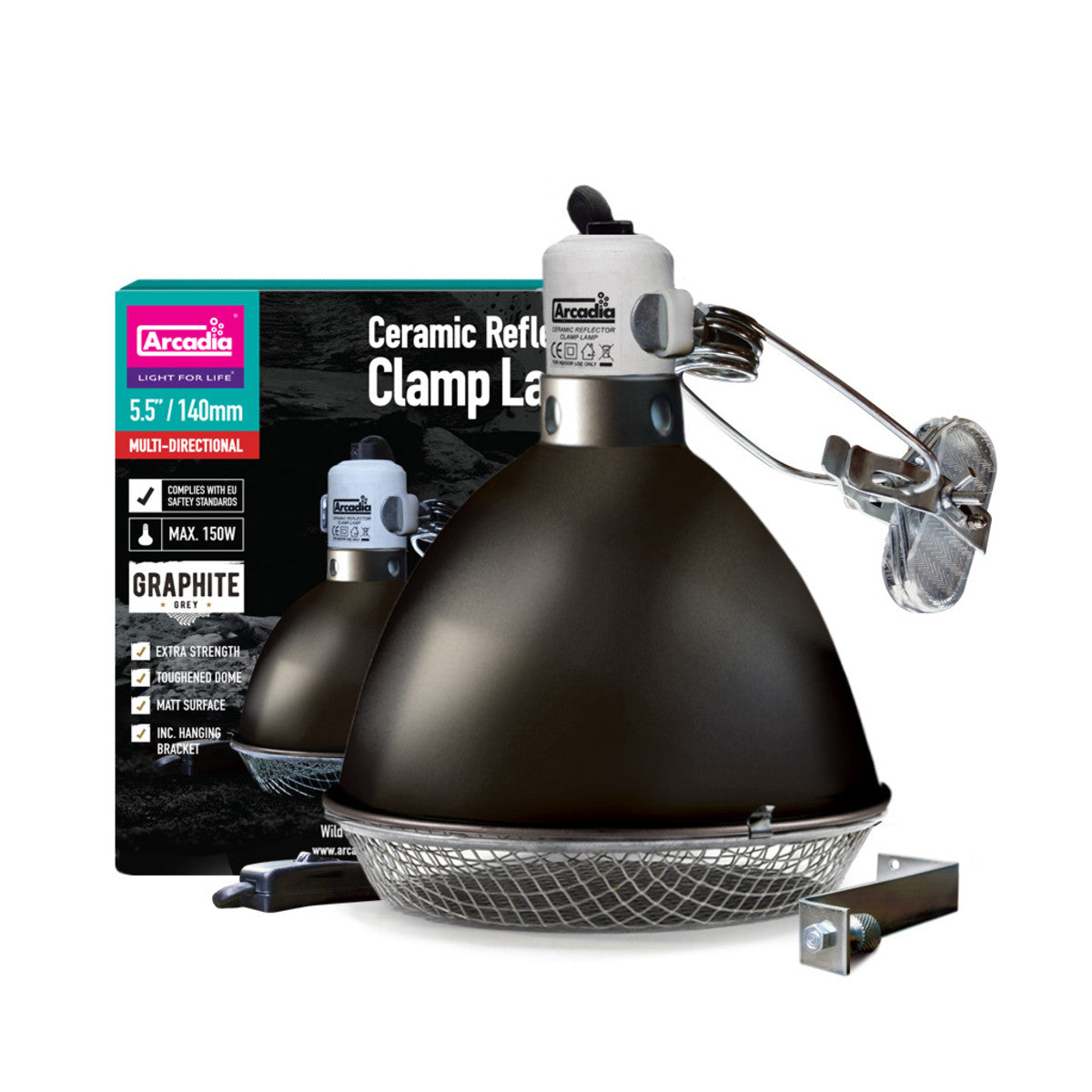 Arcadia Reflector Clamp Lamp Graphite