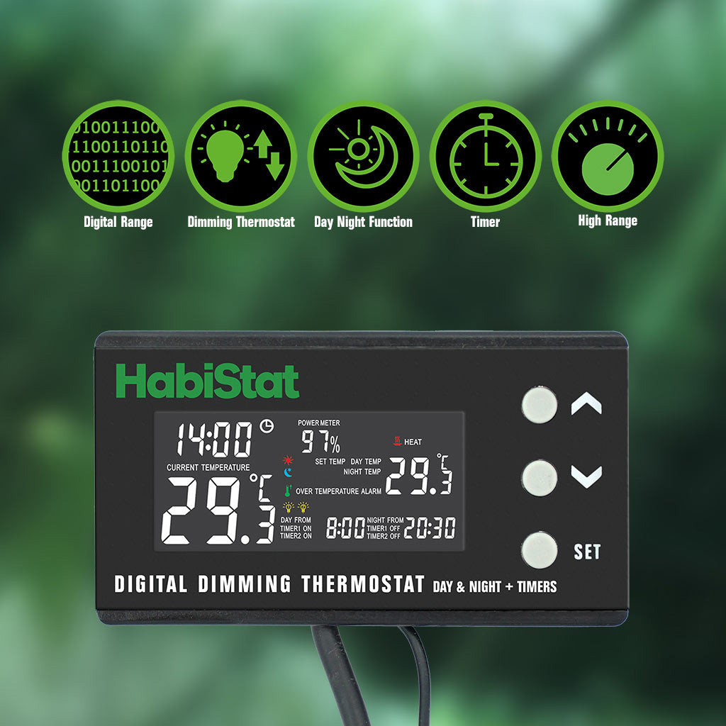 HabiStat Digital Dimming Thermostat Day+Night Timer 600w