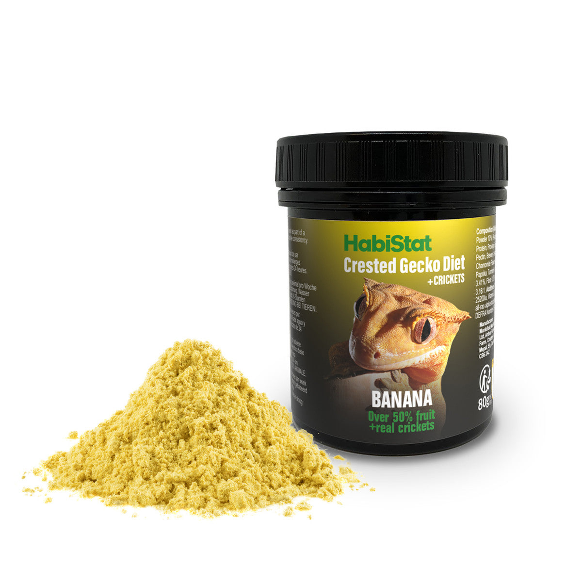 Habistat Crested Gecko Diet Banana With Crickets 80g