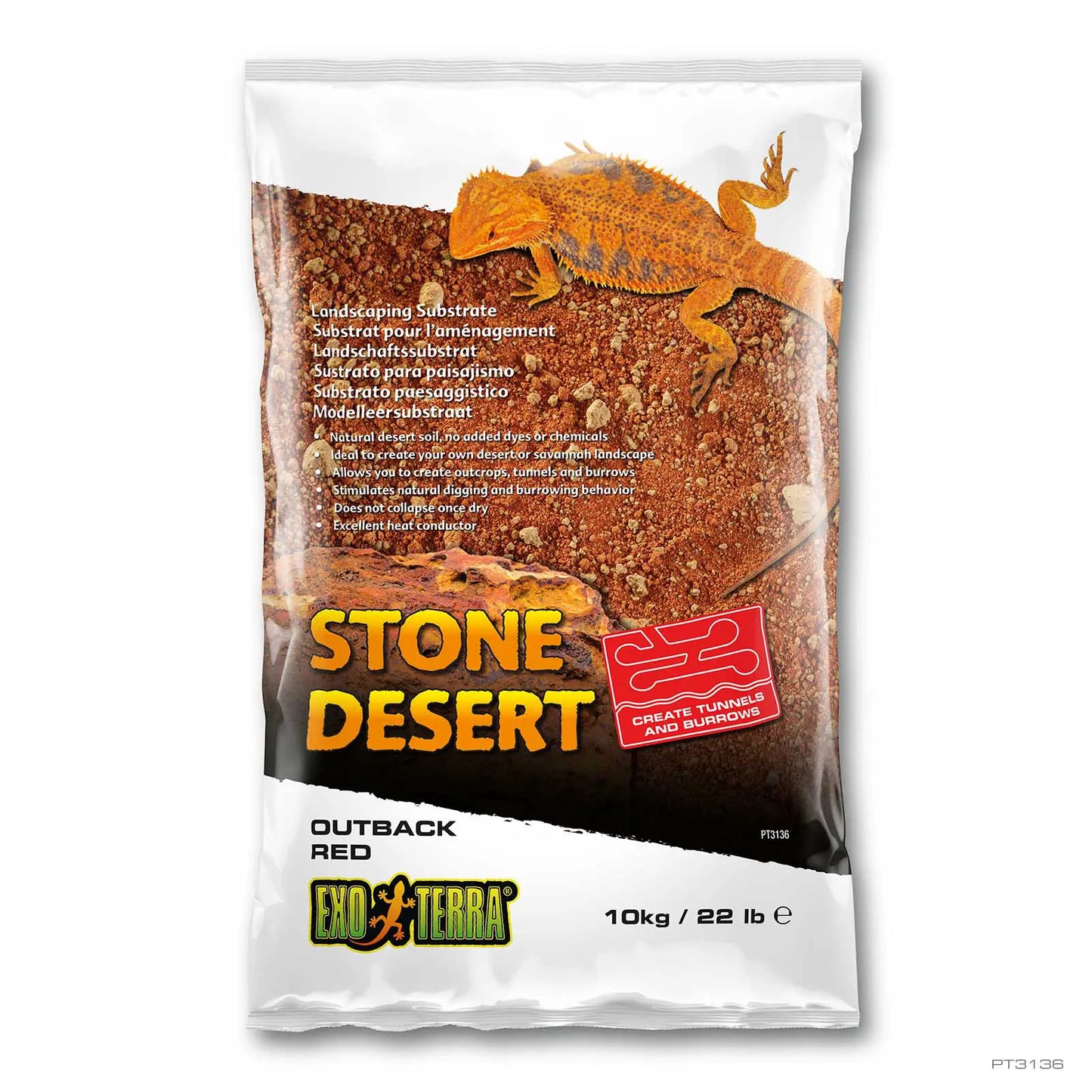 Exo Terra Red Stone Desert Substrate 10kg
