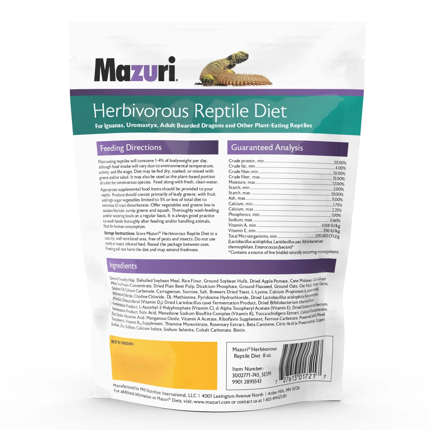 Mazuri Herbivorous Reptile Diet 226g